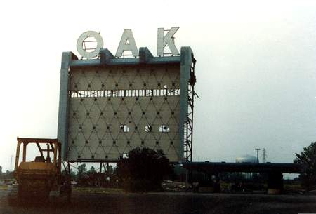 Oak Drive-In Theatre - Oak During Demo Courtesy Greg Osullivan (newer photo)